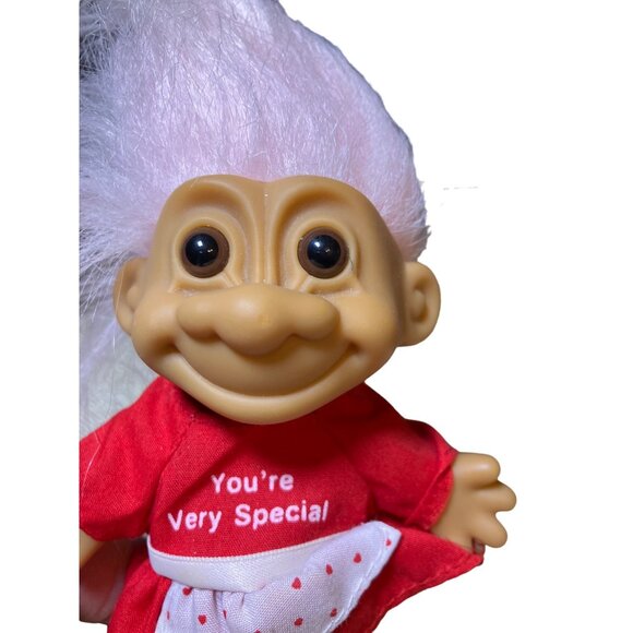 Russ You’re Very Special Troll Doll Pink Hair Red Heart Dress Valentine’s Day - Picture 2 of 8